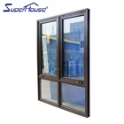 double lock crank swing window aluminium frame casement windows and door