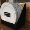 White disposable plastic plate 10.25' and 7.25 ' with hot stamp silver rim