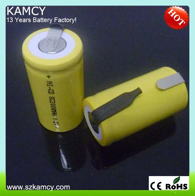 V Sc Nicd Rechargeable Battery Mah Nicd Sub C Mah V Cell