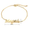 Fashion adjustable chain custom angel baby name bracelets