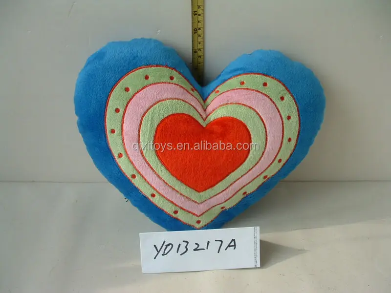 cheap plush heart cushion toy valentines heart shaped plush toy