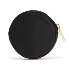 customize zip around round leather pocket coin purse
