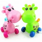 Cute and cheap plastic cartoon giraffe adult wind up toys