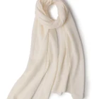 OEM custom cross contrast bulk white bright male cashmere scarf