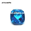 men cushion 9X9mm created blue sapphire