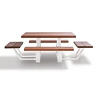 Outdoor Bench Set Chair Seat Dining Table Beer Park Metal Picnic Table And Bench