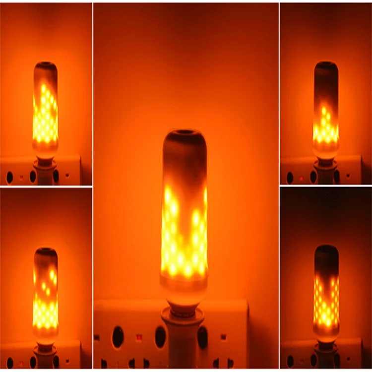 Led Flame Effect Light Corn Bulb E27 E26 5w Simulated Nature Flicking
