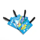 Beach Themed Airplane Shaped PVC Luggage Tags for Travel Identifier Suitcase Label ID Tag