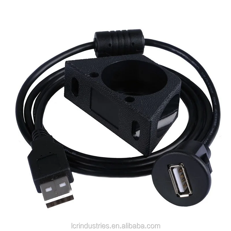 Flush Mount Dual USB 2.0 Dock Adapter Snap in USB 2.0 Extension Cable - ANKUX.COM