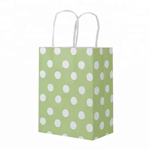 custom bleach kraft paper gift bag shopping bag with paper twist