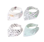 Custom Triangle Soft organic cotton baby bandana bibs