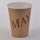 Wholesale custom printed cheap disposable single wall coffee drink water paper cups
