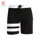 Quick dry boardshorts men black polyester spandex swimming shorts
