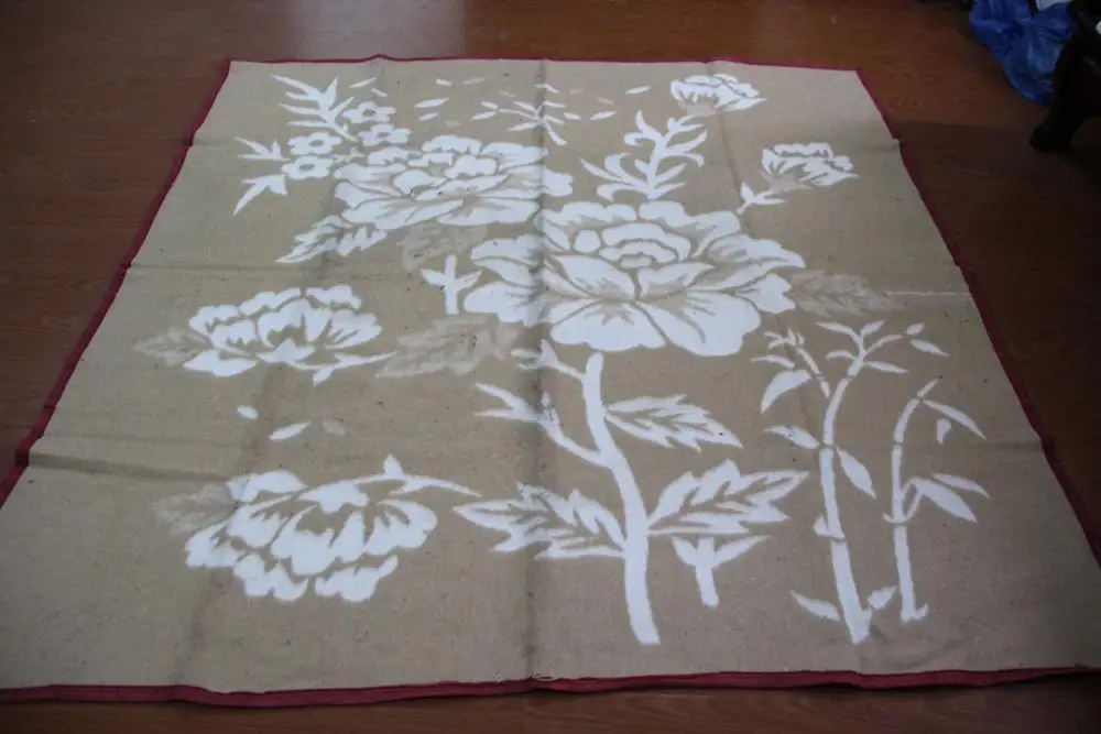 Light Brown Color Recycle Jacquard Blanket for Africa