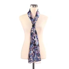 Best quality silk scarf chiffon 100% pure silk winter shawls beautiful Apricot blue color suitable for women winter 2019