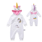 100% cotton Toddler Clothing Plus Size Onesie Unicorn pajamas romper for baby