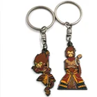 Factory price size 45x28 mm metal Wukong enamel keyring