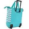 Customized prints rolling shopper tote rolling carry on bag with wheels