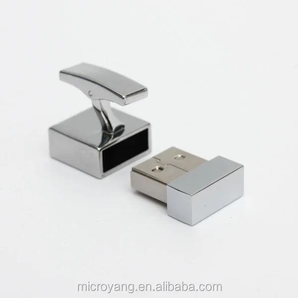 0 silver cufflink model metal flash drive memory stick pen drive