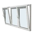 China supplier Aluminium Energy Efficient Tinted Glass Pvc Tilt And Turn Window with shutter