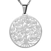 High finish 2mm thickness custom fashion design stainless steel tree of life pendant
