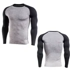 OEM custom t shirt printing quick-dry T-shirt men long-sleeve sports t-shirt running fitness clothes