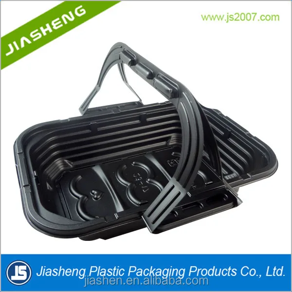 bento pet plastic basket /box /container with handle for food