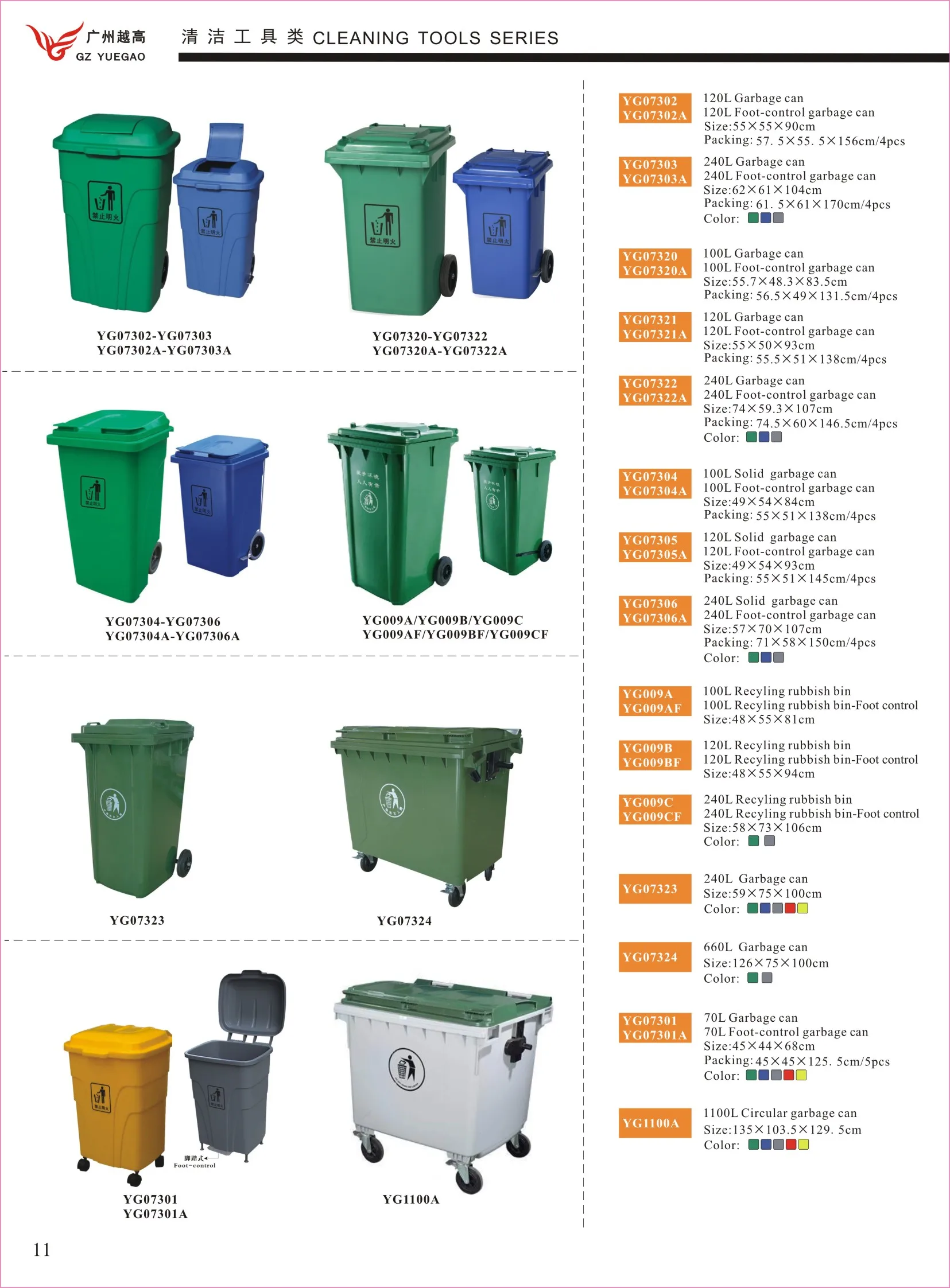 L Industrial Outdoor Waste Bin Wheeled Garbage Container Large