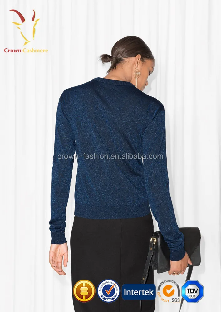 women long sleeve fashion crew neck cashmere sweater pullovers