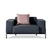 Modern design leather type lobby single or three seater sofa for 3-4 star hotel room furniture