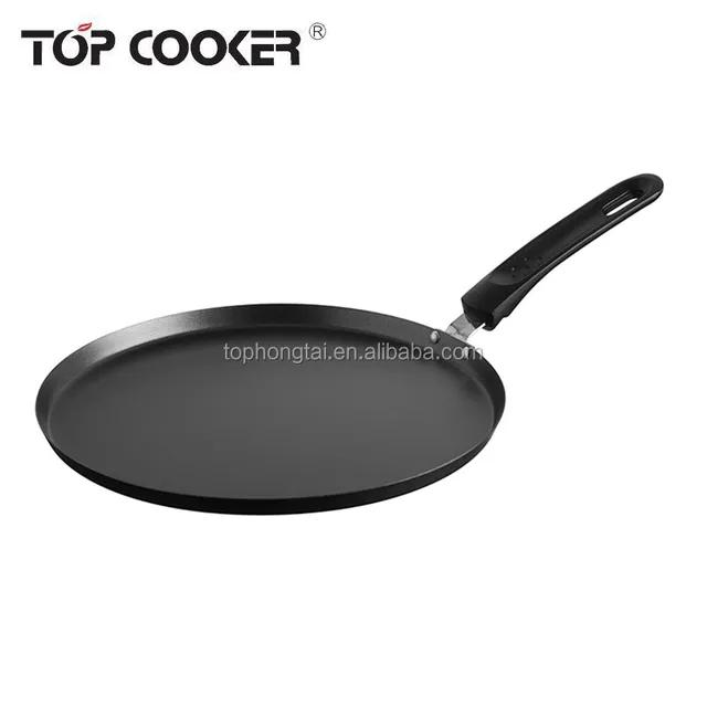 aluminum crepe pan black non stick coating dosa pan tawa pan