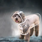 Pet Raincoat Rainy Dog Clothes Waterproof Poly Transparency Rain coat For Larger Dog Small Dog
