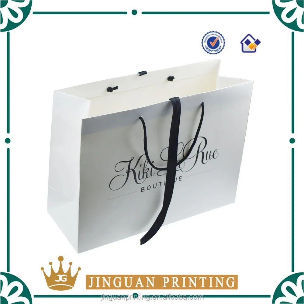 promotional custom logo printed cheap gift shopping paper bag
