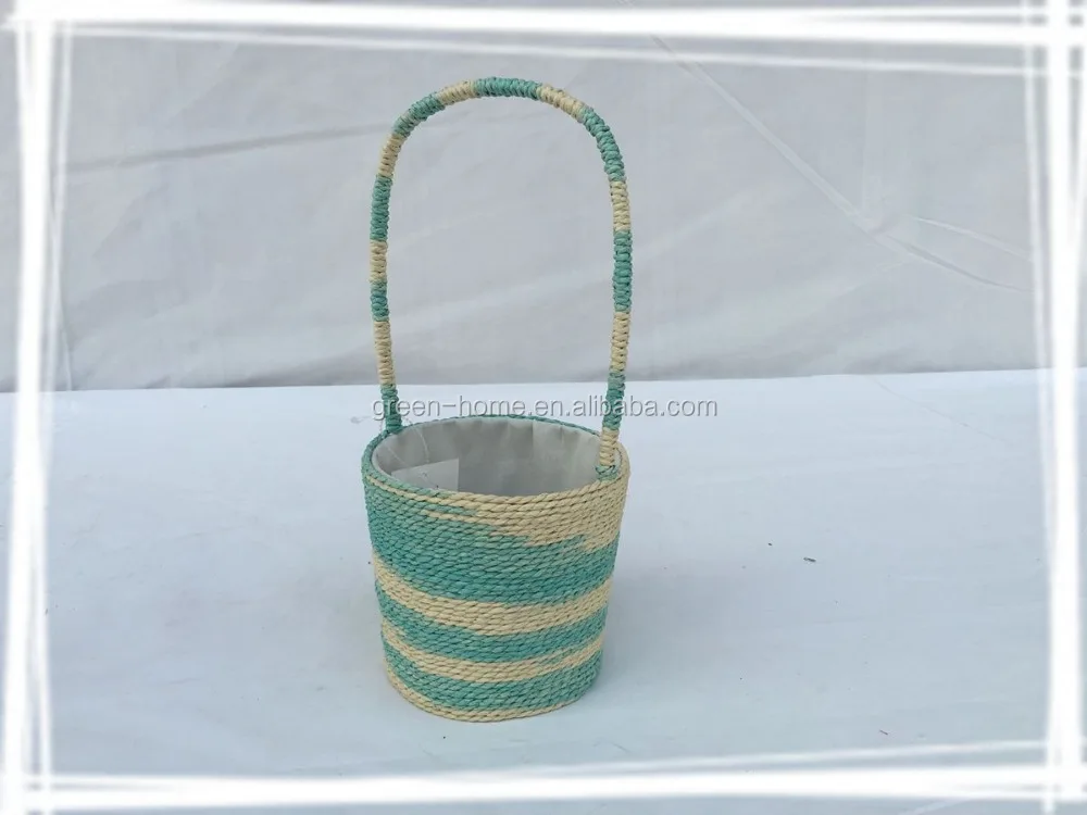 paper rope handle basket for flower