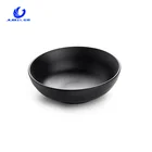 Hot Selling Hotel Restaurant Home Office Matt Black Round Plate Asian Dishes Melamine Plastic Sushi Plate Dinnerware