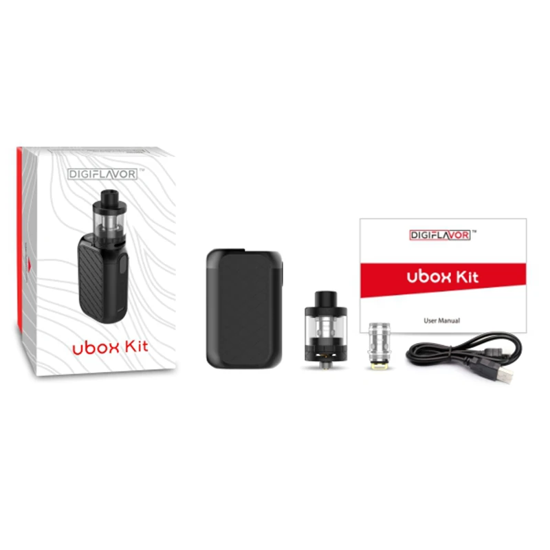 Original Digiflavor Ubox Kit with Utank 1700mAh 2ml uTank Capacity 28W Ubox MOD Electronic Cigarette ubox Vaping starter kit 01