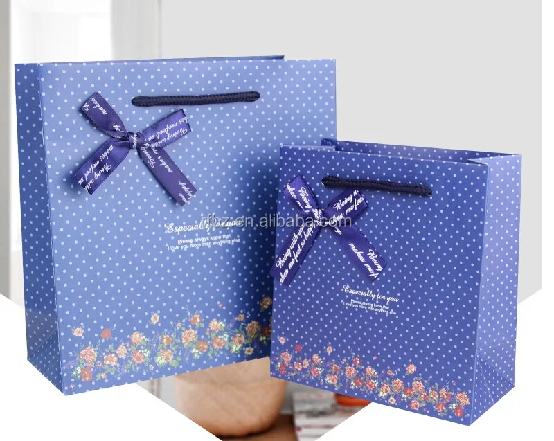 wave point gift paper bag custom wedding birthday