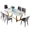 Dining Table set and Chairs Sets for 4/6/8 /10 Persons stainless steel Kitchen Dining Room Furniture Rectangle shape item