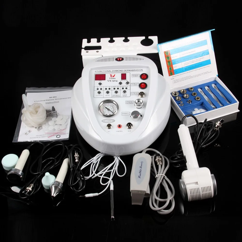 Diamond Microdermabrasion 4in1 Dermabrasion Skin Scrubber Cold &hot Hammer Spa beauty equipment