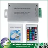 DC12-24V Double panel 12A Aluminum shell RF 24 keys Audio input Wireless Remote Aluminum LED RGB controller for RGB LED Strip