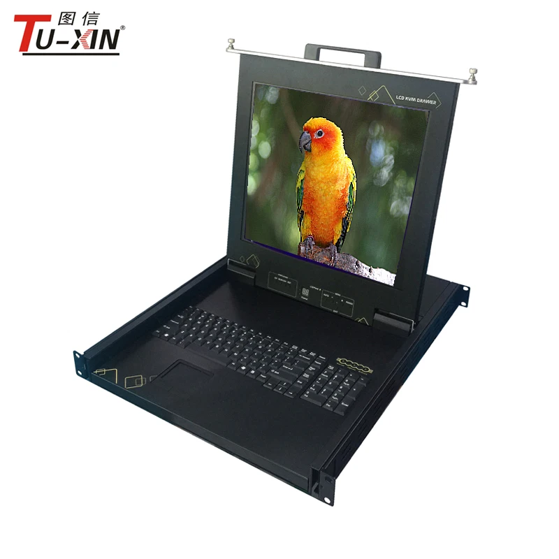8 16 Port Rackmount 1u Rack Mount Usb Kvm Switch With 19 Lcd Kvm