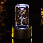 3D Laser Etched Crystal cube for LIBRA constellation