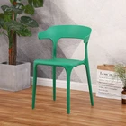 Cheap Morden dining room furniture stackable plastic armrest dining chair