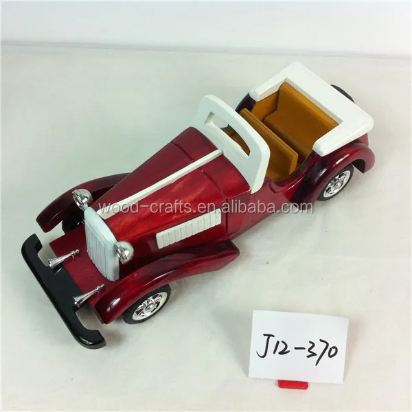 vehicle wooden crafts high quality painted child mini car models