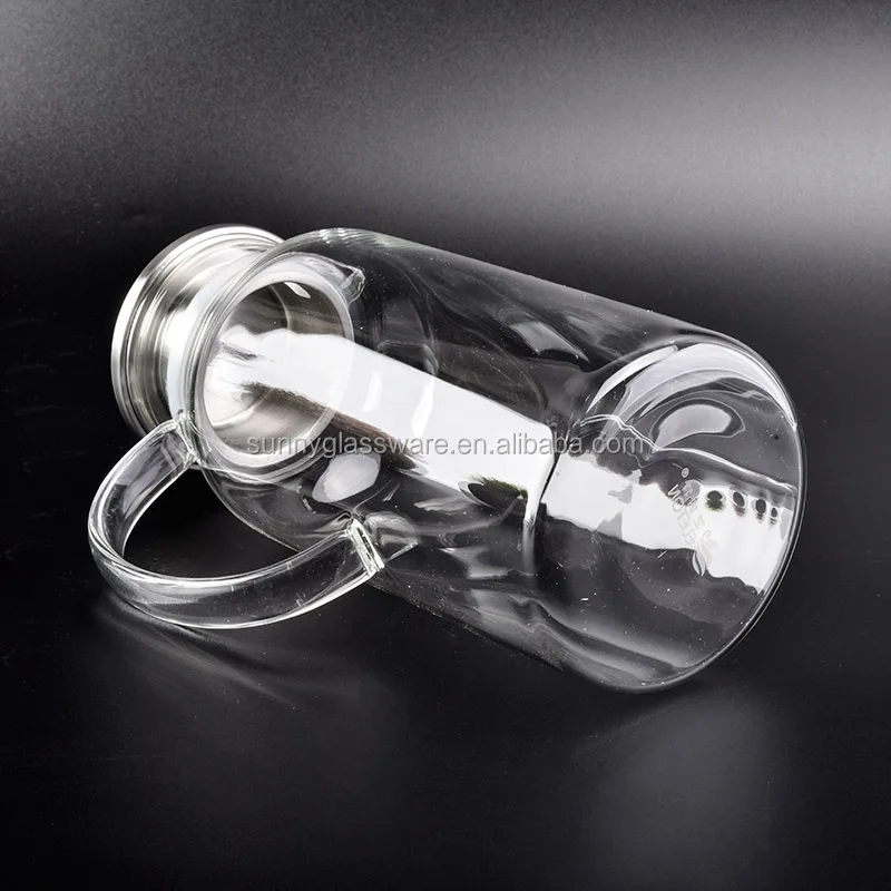 transparent coffee glass jug with color box