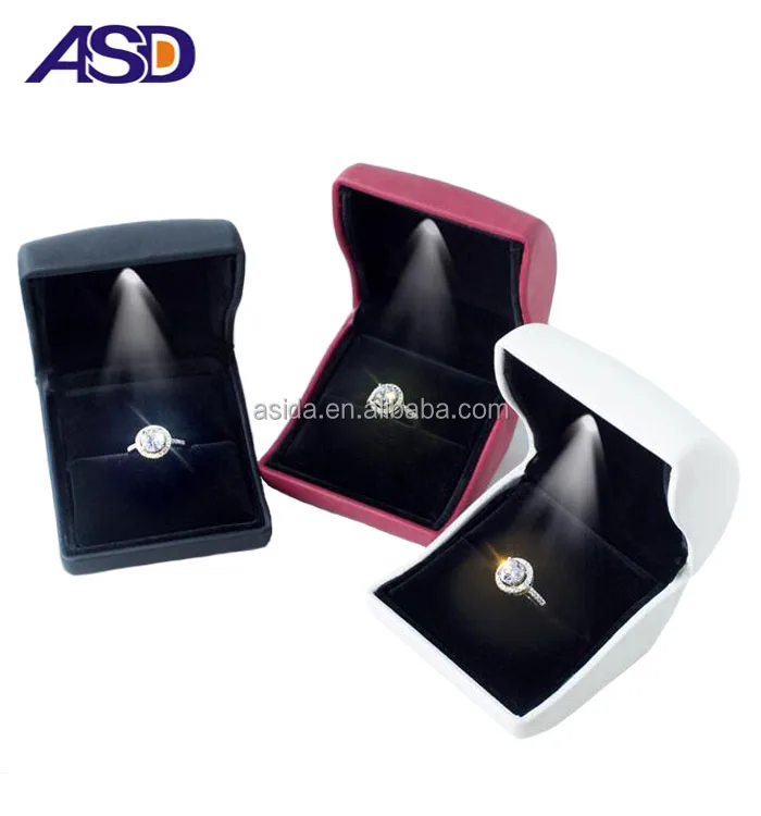 Led Jewelry Box Wedding Ring Boxes 