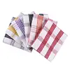 Home kitchen colorful stripe cotton hanging kitchen towel linen tea towel yarn dyed dish towel weave plain duster cloth