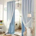 Latest window designs kids curtains bedroom curtain roll princess style with sheer curtain set