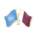 Custom metal National Day Qatar flag badge and lapel pin with epoxy
