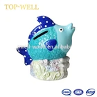 Hot sell fish shape ceramic Piggy bank saving box